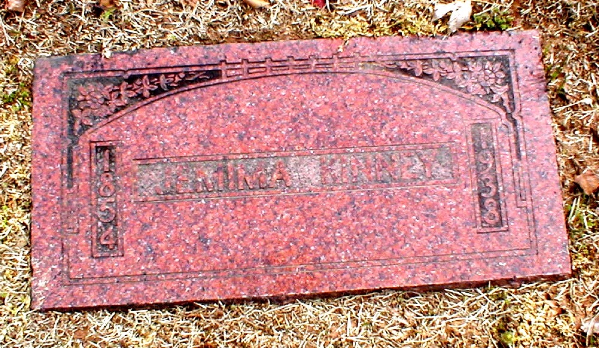 Gravestone of Jemima Gilmore, first wife of Dick Martin, later Jemima Kinney